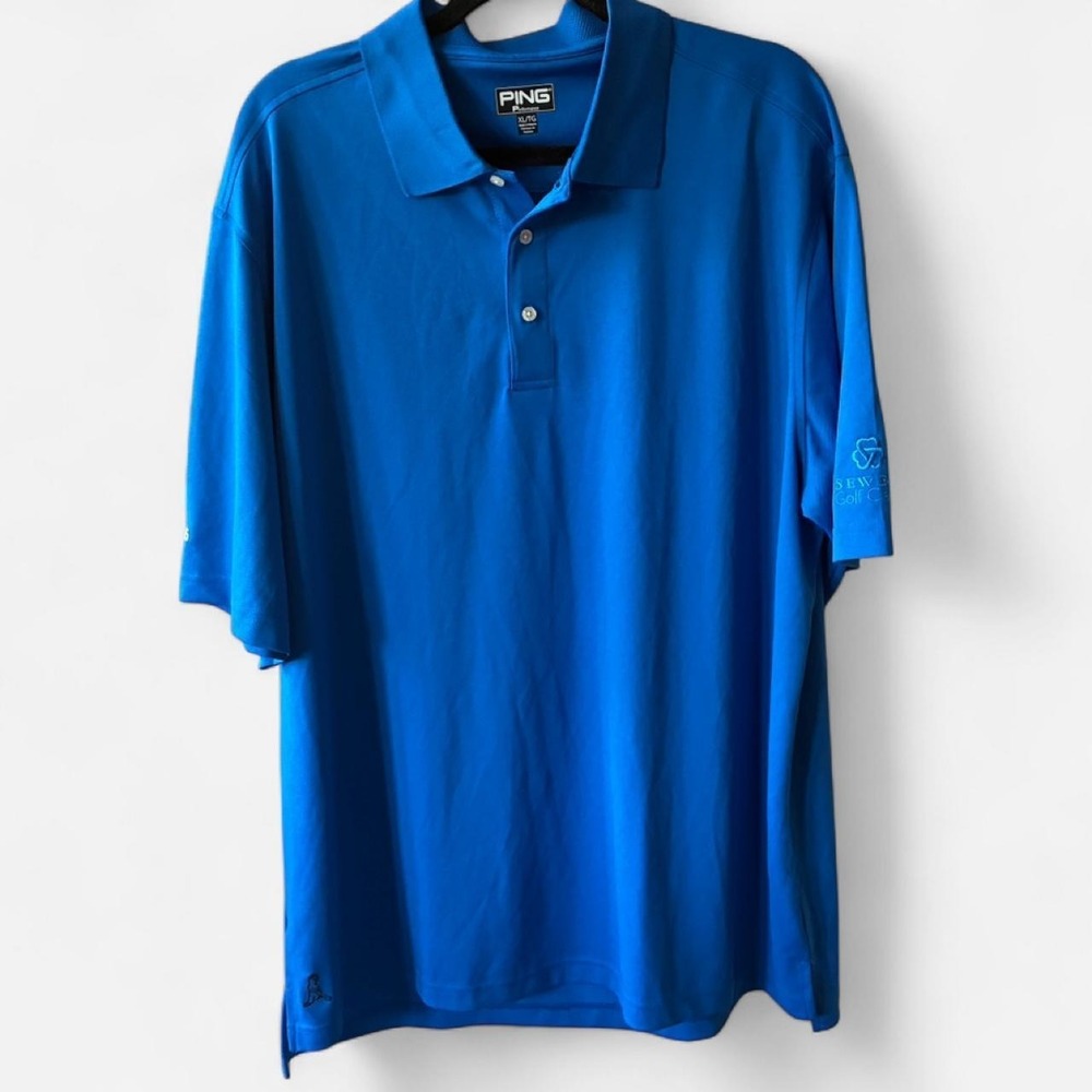 Blue PING golf polo shirt Size XL #golfwear #polo #professional #career